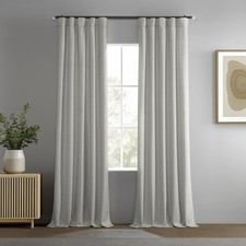 - Boho Chic Faux Linen 100 Blackout Curtains for Bedroom 96 Inches Long 2 P...