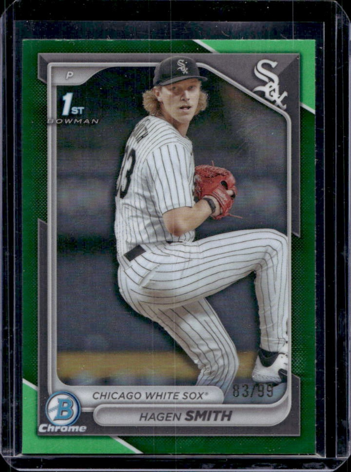 2024 Bowman Draft Hagen Smith Chrome Green Refractor 1st Prospect #83/99