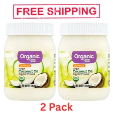 ( 2 Pack ) Great Value Organic Unrefined Virgin Coconut Oil, 14 fl oz