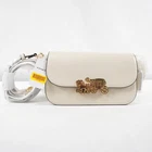 Coach Harper Leather Shoulder Bag In Chalk With Gold-Tone Hardware (CCE65)