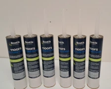 Pack of 6 Bostik 1100FS Polyurethane Adhesive/Sealant (Black) - EXP. 1/17/23