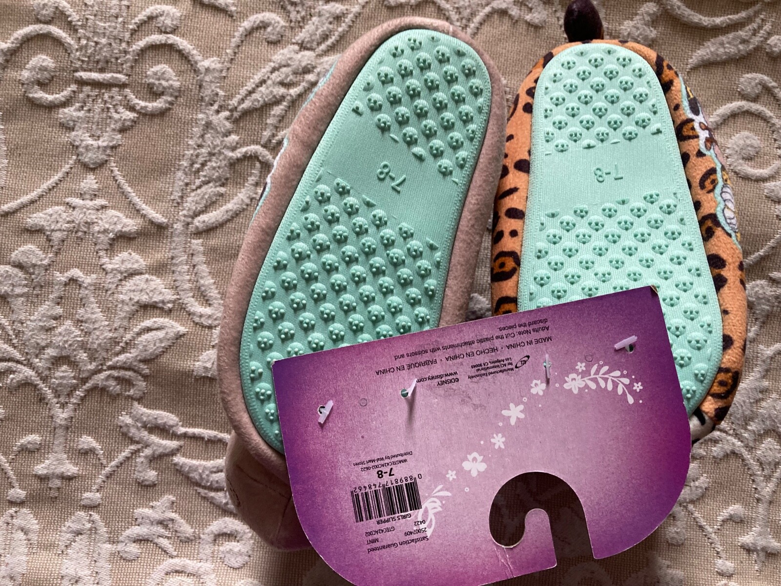 SAOLA Pantofole Disney Encanto bambina suola antiscivolo taglia 7 8. 13 1 NUOVO!