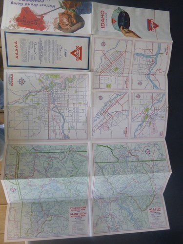1960 Idaho road map Conoco oil gas Yellowstone Glacier Parks the Gem State - Picture 4 of 4