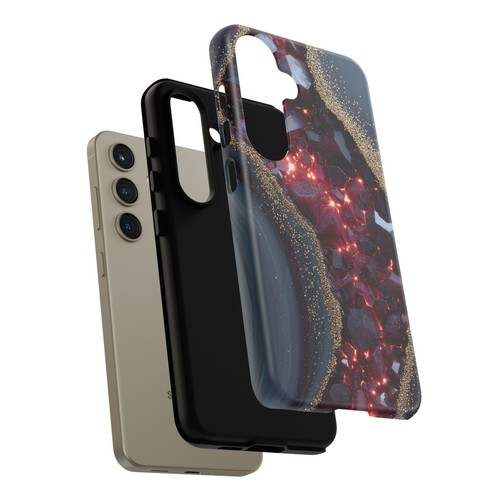 Ruby Geode Gray Marble Crystal - Phone Ink Case for iPhone, Galaxy, Pixel - 第 209/281 張圖片