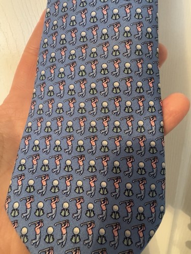 Vineyard Vines Jungen Golf Seidenkrawatte Neu mit Etikett blau grün