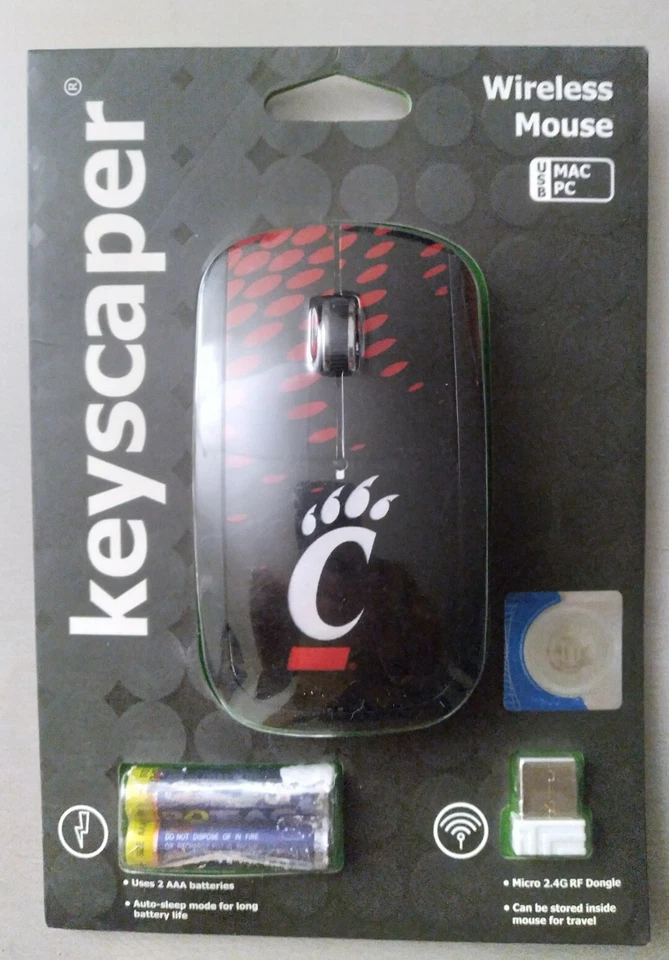 CINCINNATI BEARCATS Wireless Optical Mouse 2.4G Windows / Mac College AAC - Image 2 of 3