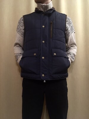 Blue Quilted Bodywarmer Vest Gilet Size 