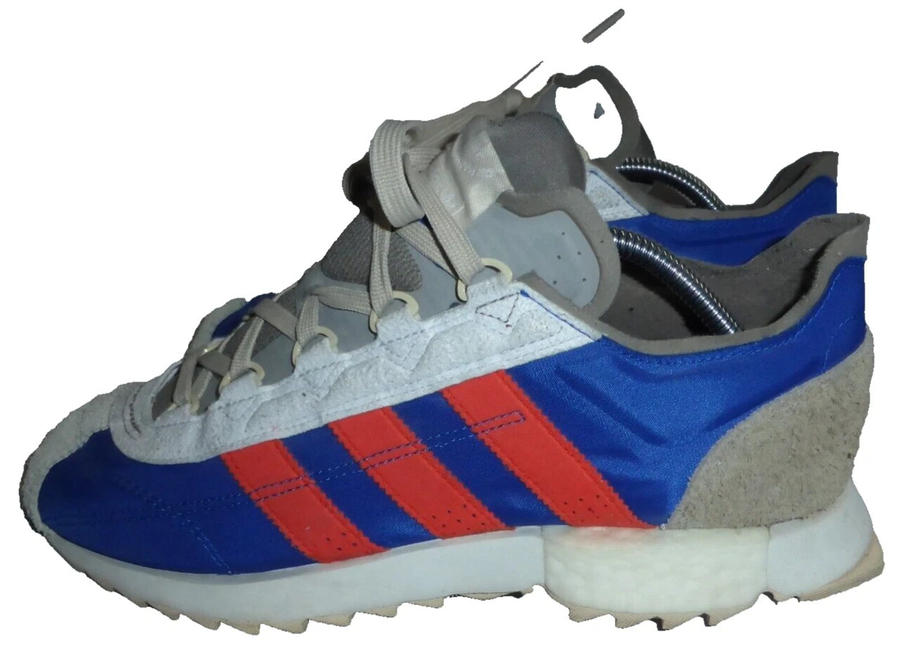 ADIDAS SCARPE DA GINNASTICA STRINGATE UOMO BLU GRIGIO TESSUTO PELLE TAGLIA UK 11 EU 46 US 11 5