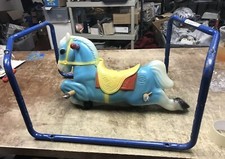 Vintage Horse Ride-On Spring Rocking Bouncy Toy Plastic