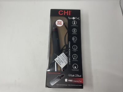CHI Spin N Curl Ceramic Rotating Curler 1''  Onyx Black (c8)