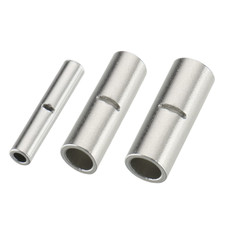 Baomain 150Pcs Copper Uninsulated Wire Ferrule Cable Crimp Terminals Butt Connec