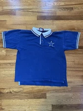 90s Dallas Cowboys Apex One Polo Shirt rare football nfl medium sportswear