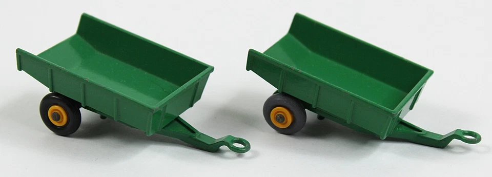 2 Matchbox GREEN TRAILER Serie Nº 51 Hecho en Inglaterra Ruedas Amarillas Foto 2 de 4