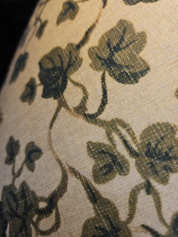 De colección PAR DE HOJAS DE HIEDRA TELA SOBRE PANTALLAS DE LÁMPARA DE PLÁSTICO 4X8,5X12 ARPA DE CHIMENEA Foto 3 de 4