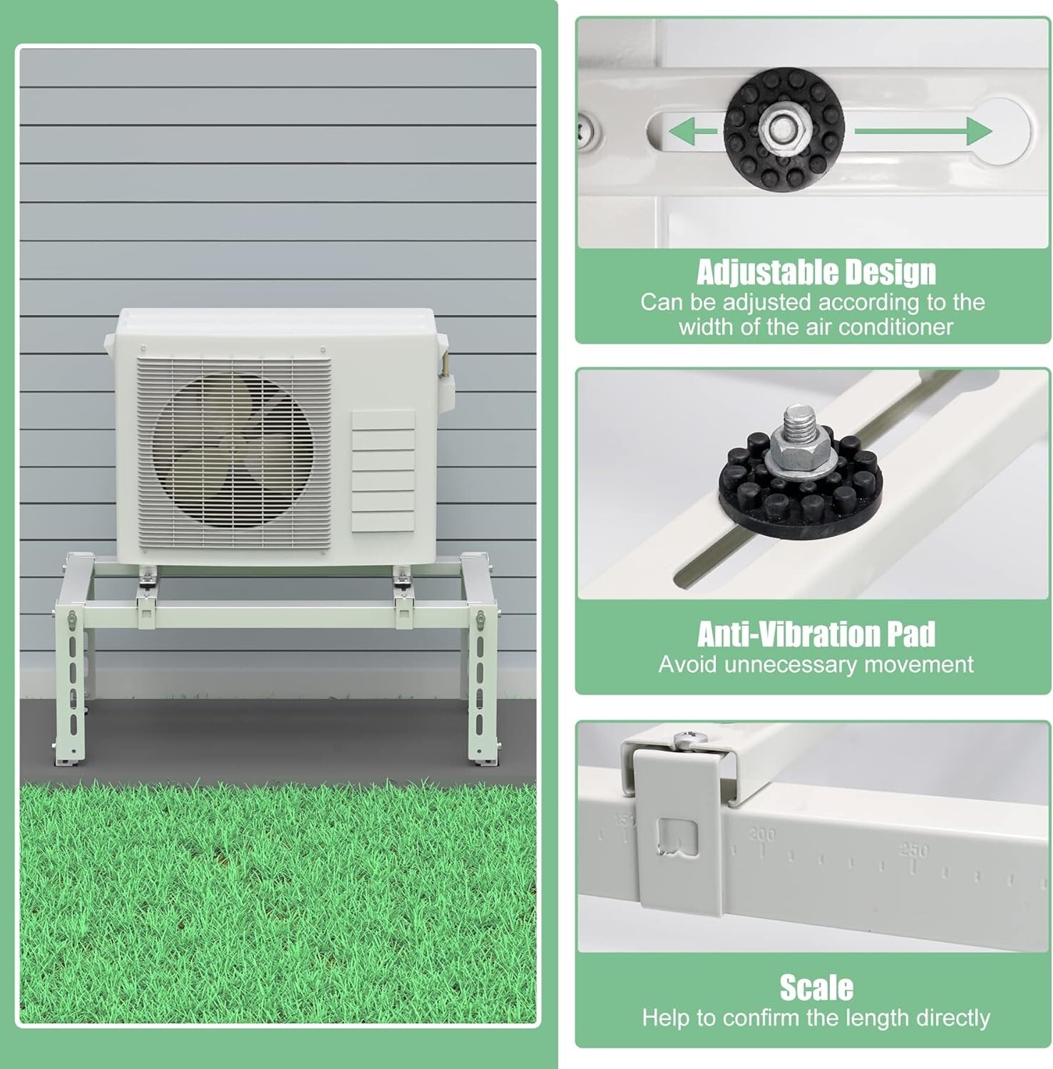 Memrita Mini Split Ground Stand for 9,000-24,000 BTU Air Conditioners Heat Pump
