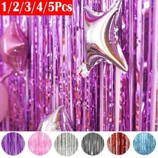 Foil Fringe Backdrop Wedding Birthday Party Wall Decoration Glitter Curtain