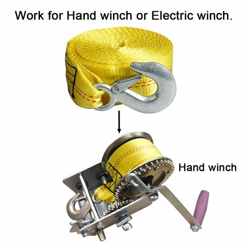 2" x20' Heavy Duty Tow Winch Boat Trailer Replacement Strap W/ Hook 10000 LB USA - 第 3/11 張圖片