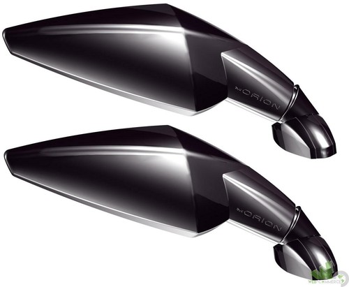 Specchietti Retrovisori Moto In Fibra Di Carbonio: 2 Pezzi Regolabili