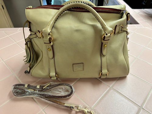 Dooney Bourke Umhängetasche Natur Florentiner Leder Schnalle mit Schulterriemen Lg. - Bild 1 von 12