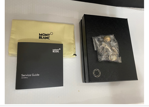 Montblanc Globe Cufflinks 112999 Brand New - Foto 4 di 5