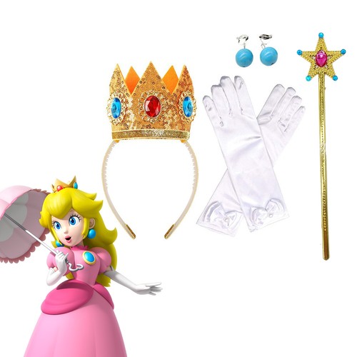 Princess Dress Up Accessories Crown Tiara Glove Wand Toy Gift for Little Girls - Picture 34 of 37