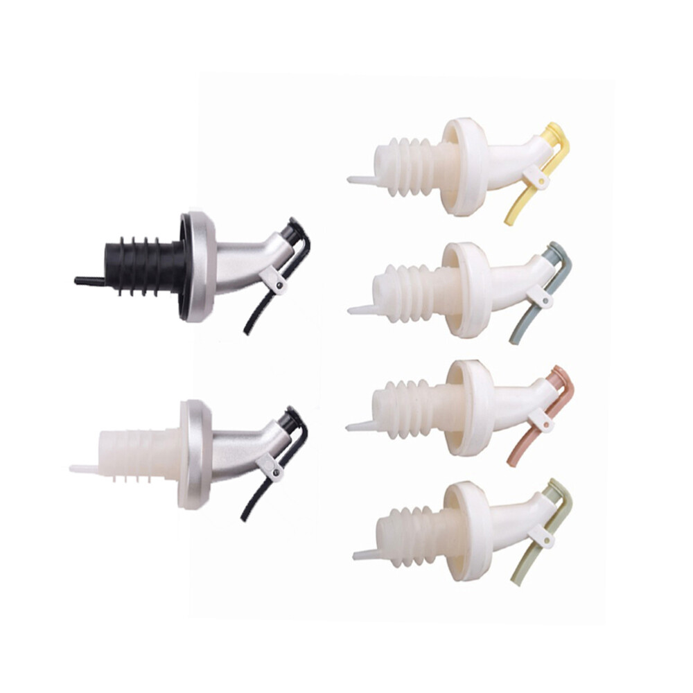 6pcs Bottle Stoppers Liquor Pour Spouts Salad Dressing Dispenser Pourer