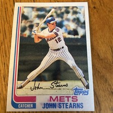 1982 Topps - #743 John Stearns ink error on front MLB New York Mets Catcher