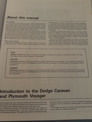 Dodge Caravan & Plymouth Voyager 1984-1993 Repair Manual - Haynes #1231 - Picture 4 of 8