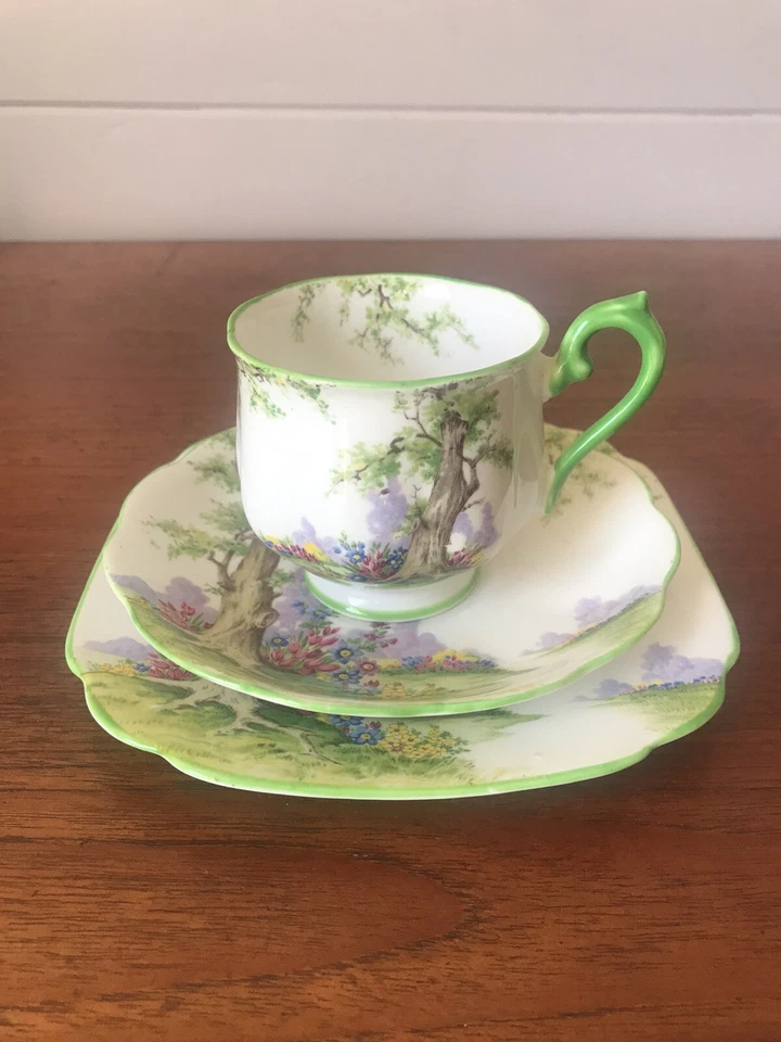 Vintage Royal Albert Greenwood Tree Tea Trio Of Cup Plate And Saucer England - image 2 of 4