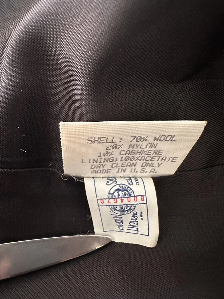 Abrigo negro para mujer Kristen Blake mezcla de lana cachemir 10P Foto 4 de 4