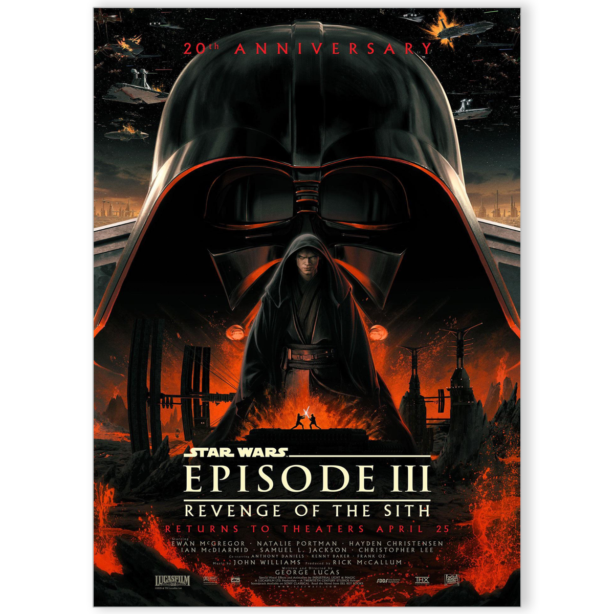 Star Wars Episode III Revenge Of The Sith 20th Anniversary 2025 Movie Poster