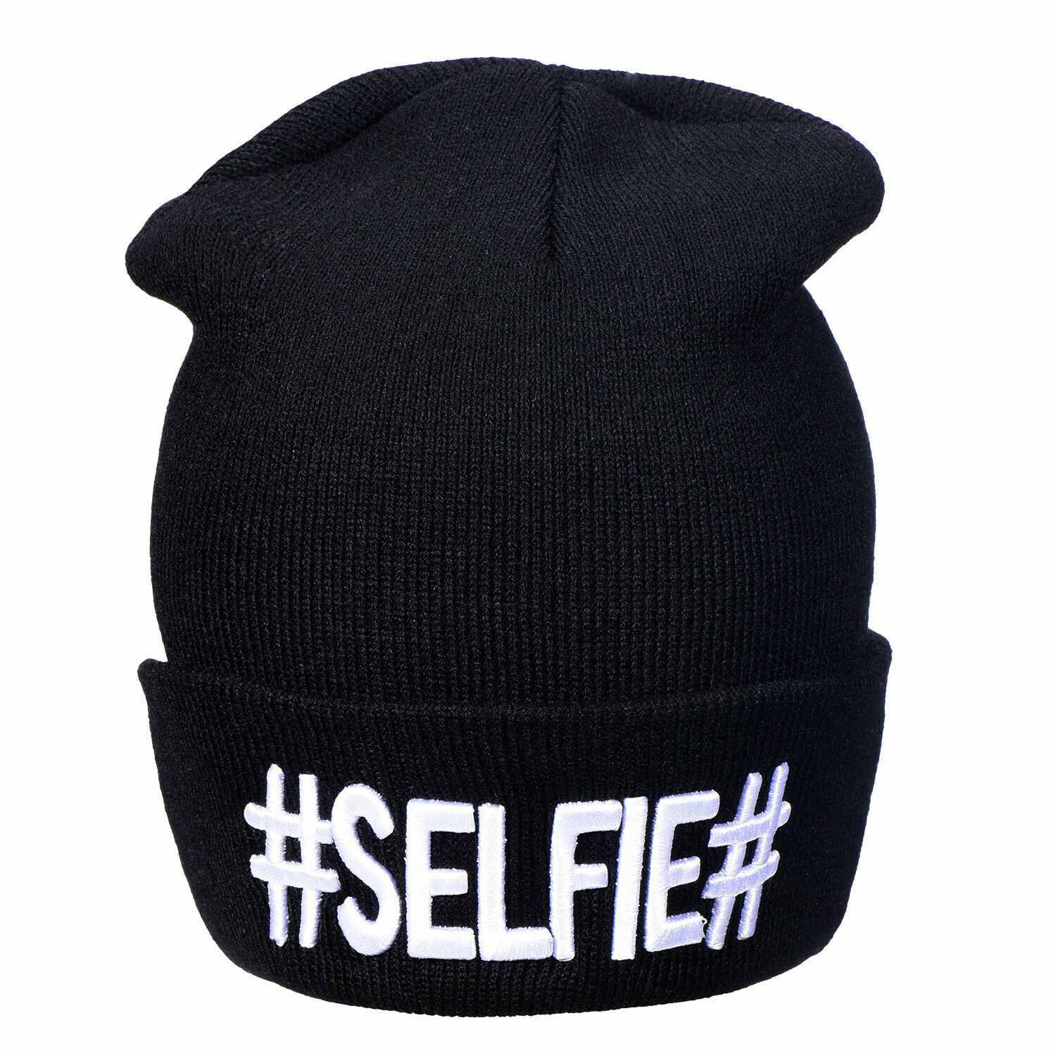 Coole Statement Mütze Bad Hair Day Logo Spruch Beanie schwarze