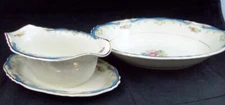 Syracuse Symphony Group of Oval Vegetable Bowl and Gravy Boat with Underplate