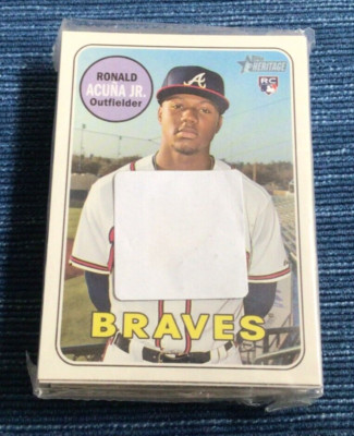 Unopened 2018 Topps Heritage Hanger Pack Ronald Acuna Jr RC