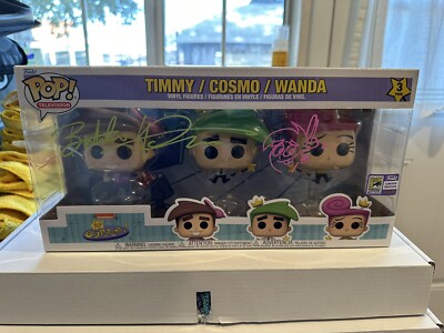 Funko Pop! SDCC 2023 Fairly Odd Parents 3 Packs *OFFICIAL CON STICKER*  Signed