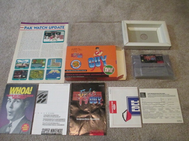 Final Fight Guy (Super Nintendo SNES) Complete CIB w/ Poster + Ad - VERY NICE