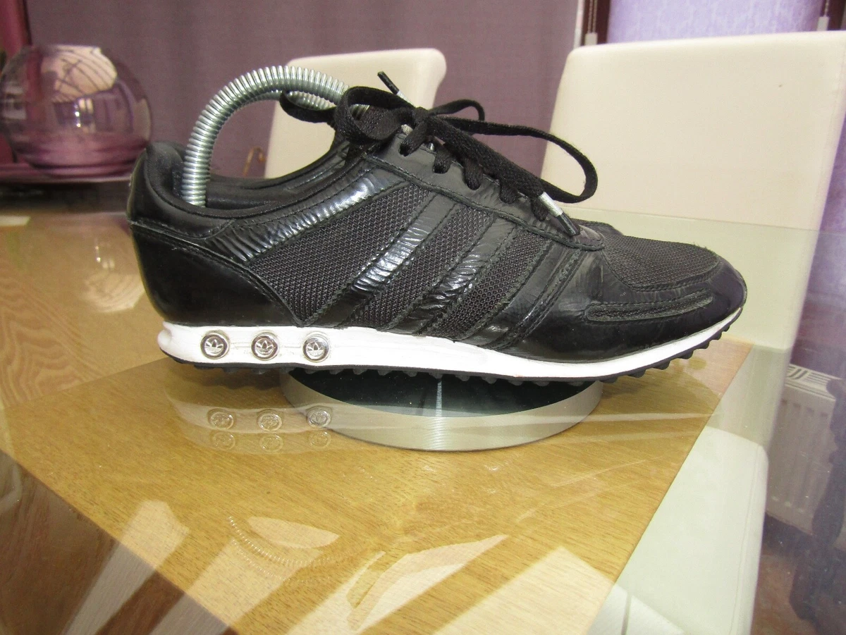Adidas la clearance trainer black leather