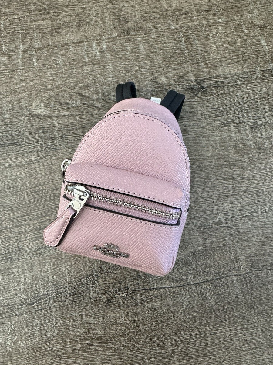 NWT Coach Backpack Keychain Coin Case Bag Charm Pink F73754