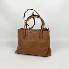 Authentic MIU MIU Bag Italy Leather Original Brown With Short and Long Handle