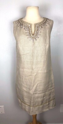 loft beige dress Wrap Side Tie 2pc Set