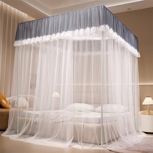 2024 summer mosquito net with stainless steel tubes netting for bed dust proof - Picture 60 of 72