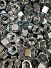 5/8-18  Hex Nut Grade 8 Silver Zinc Plated --  10 PCS --  NEW