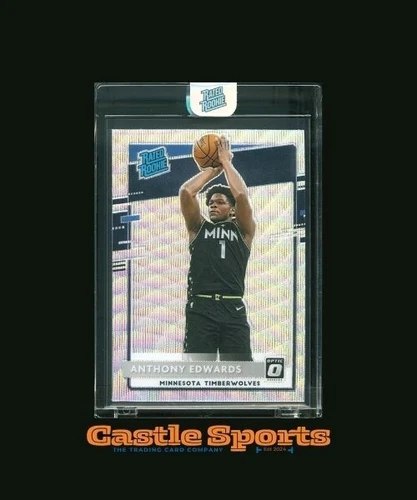 2020-21 Donruss Optic #151 Anthony Edwards SILVER WAVE PRIZM RATED ROOKIE RC