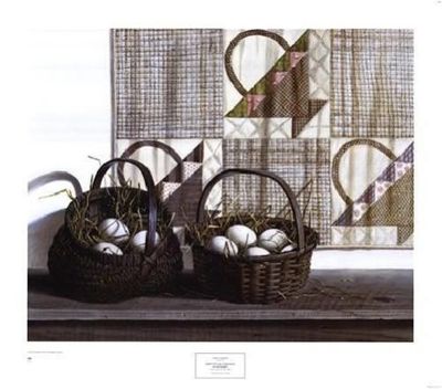 COUNTRY ART PRINT Don't Put All You Eggs In One Basket Pauline Campanelli 31x27