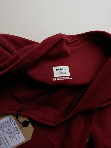 NWT prAna Layna 7/8 Legging Size Medium Maroon Yoga Pants - Picture 3 of 6