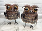 METAL OWL GARDEN FIGURINE CUTE GARDEN DECOR GARDEN/YARD BIRDS ACCENT PIECE FUN