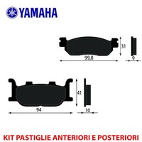 Satz BremsbelÄGe Vorne UND Hinten Yamaha Majesty YP 250 A 2000 2003