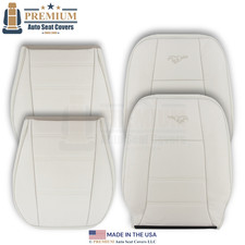 1999-2004 For Ford Mustang V6 Leatherette Front Replacement Covers Oxford White