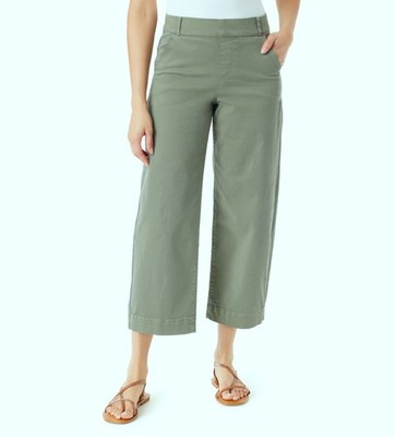 NWT Women's Gloria Vanderbilt Shape Effect Wide Leg Crop Pants Size 18 MSRP $48