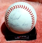 WILLIE MAYS VINTAGE 1950'S SIGNED,  AUTO'D GILES BASEBALL-NY-SF GIANTS-JSA LOA